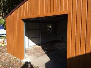 insulated garage 20ft 6m steel oak golden